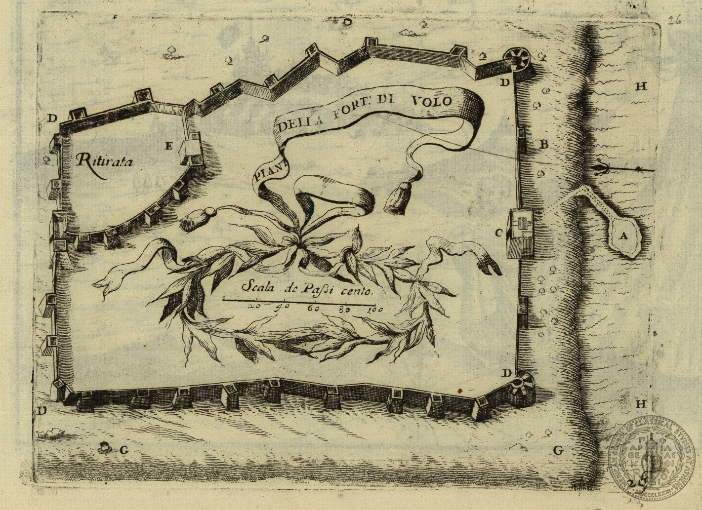 Pianta della fortezza di Volo